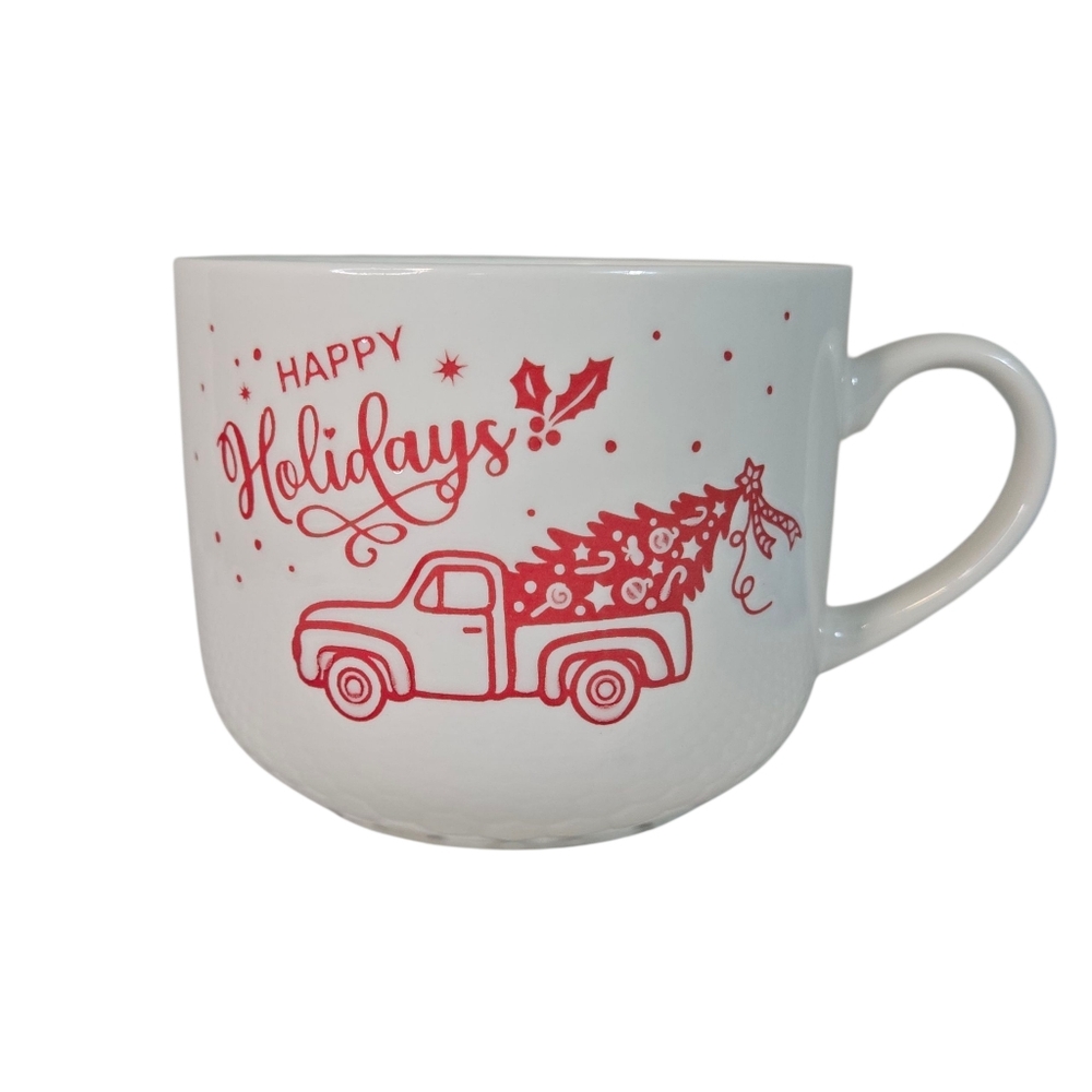 Happy Holidays Oversized Christmas Mug